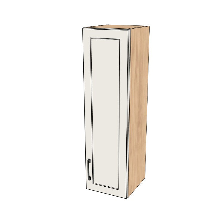 12" Wide x 42" High Wall Cabinet - (Hardrock Maple Melamine Boxes - Thermofoil Doors)