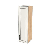 12" Wide x 42" High Wall Cabinet - (Hardrock Maple Melamine Boxes - Thermofoil Doors)