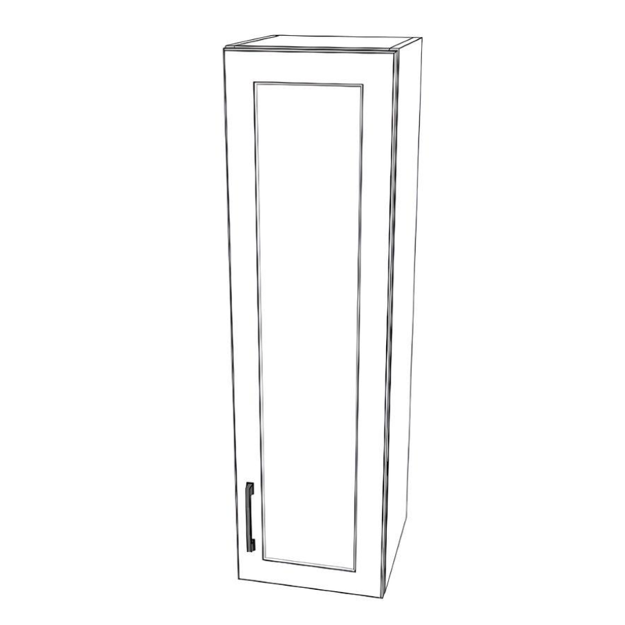 12" Wide x 42" High Wall Cabinet - Painted Doors