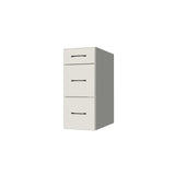 13" Wide Drawer Cabinet - (White Melamine Boxes - Flat Panel Doors)