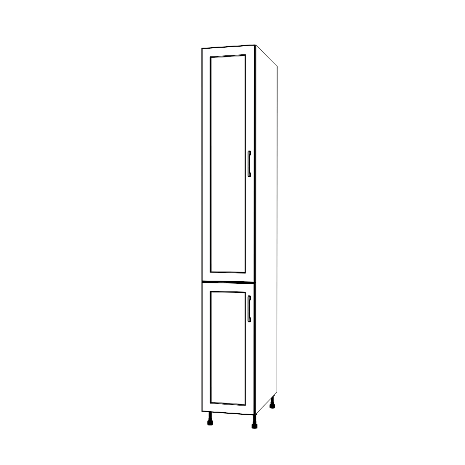 13" Wide Tall Pantry Cabinet - Painted Doors