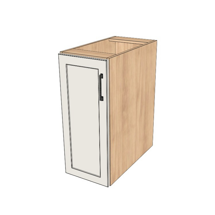 13" Wide Base Cabinet - (Hardrock Maple Melamine Boxes - Thermofoil Doors)
