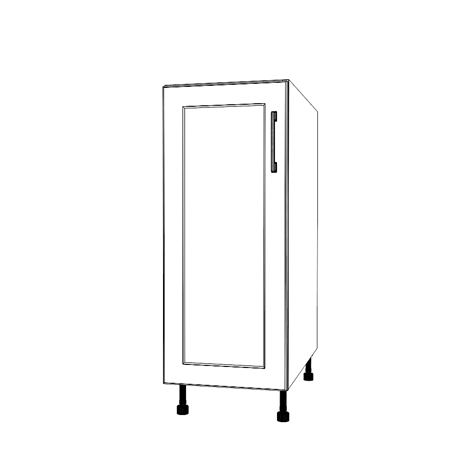 13" Wide Base Cabinet - Painted Doors