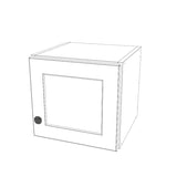 13" Wide x 12" High Wall Cabinet - (White Melamine Cabinets - Thermofoil Doors)