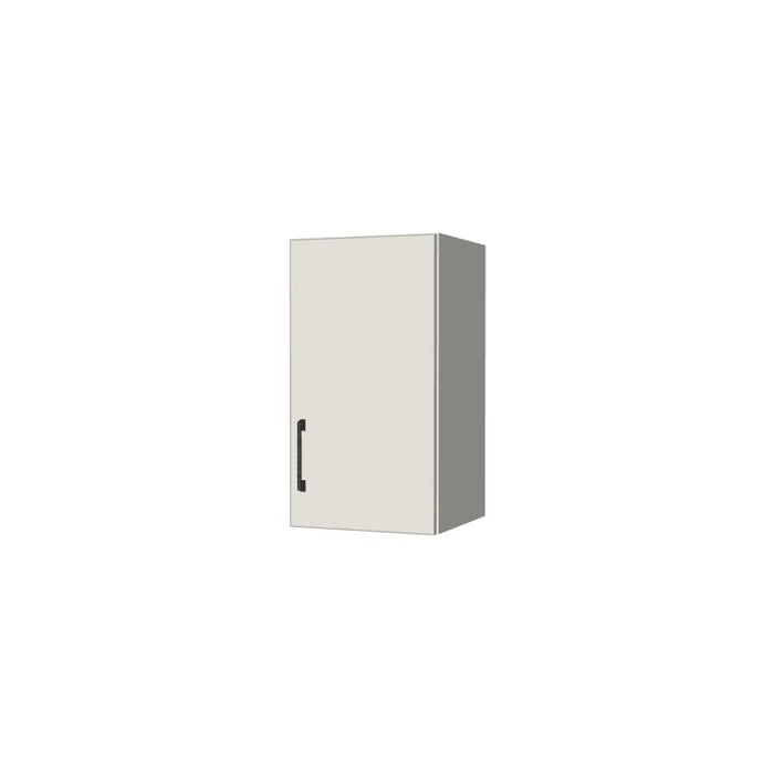 13" Wide x 24" High Wall Cabinet - (White Melamine Boxes - Flat Panel Doors)