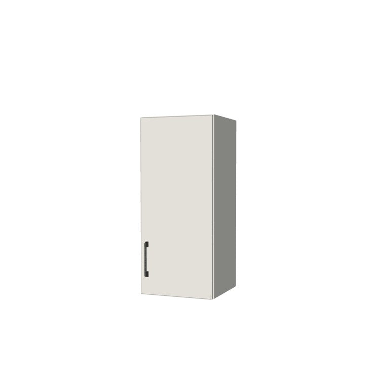 13" Wide x 30" High Wall Cabinet - (White Melamine Boxes - Flat Panel Doors)