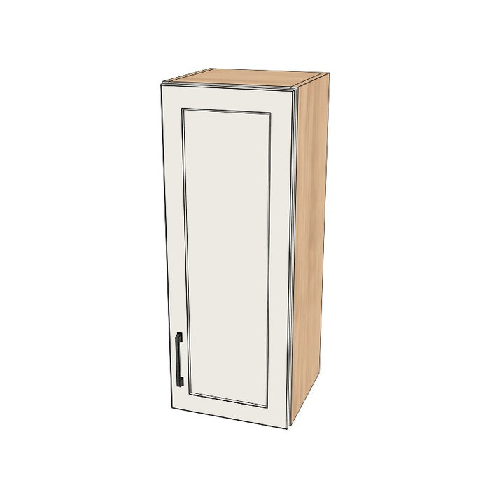 13" Wide x 34" High Wall Cabinet - (Hardrock Maple Melamine Boxes - Painted Doors)