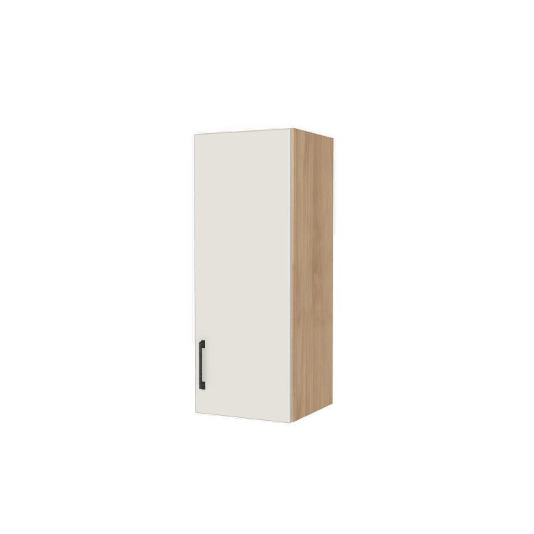 13" Wide x 34" High Wall Cabinet - (Hardrock Maple Melamine Boxes - Flat Panel Doors)