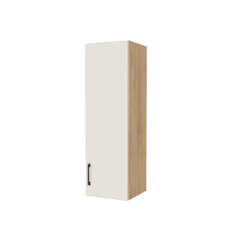 13" Wide x 42" High Wall Cabinet - (Hardrock Maple Melamine Boxes - Flat Panel Doors)