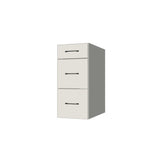 14" Wide Drawer Cabinet - (White Melamine Boxes - Flat Panel Doors)