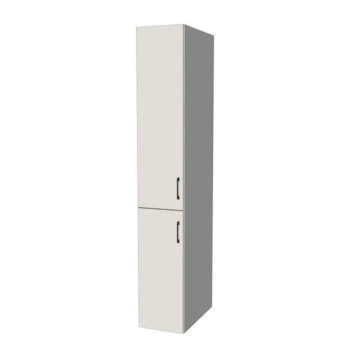 14" Wide Tall Pantry Cabinet - (White Melamine Boxes - Flat Panel Doors) 24 D