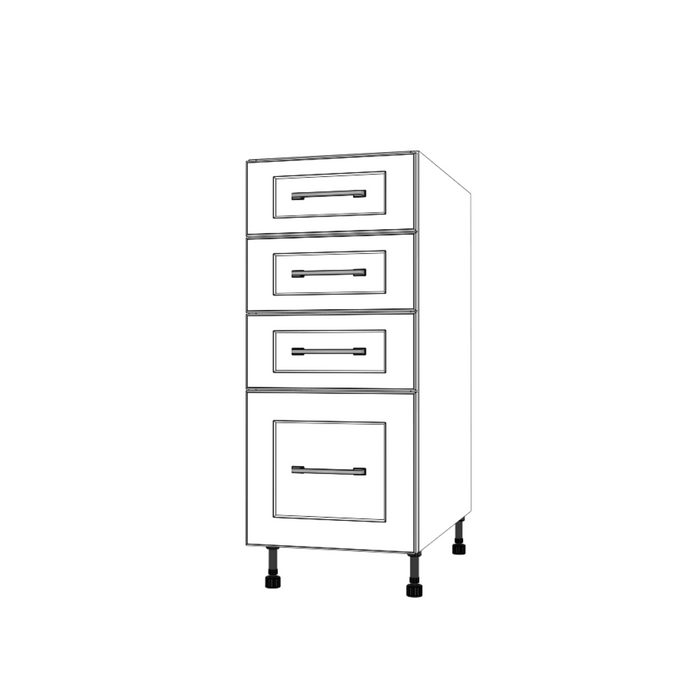 14" Wide Drawer Cabinet - Painted Doors