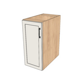 14" Wide Base Cabinet - (Hardrock Maple Melamine Boxes - Painted Doors)