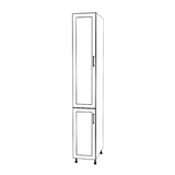 14" Wide Tall Pantry Cabinet - Painted Doors
