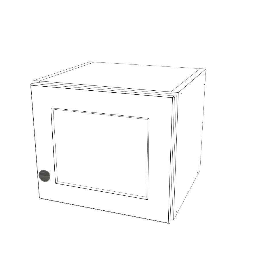 14" Wide x 12" High Wall Cabinet - (White Melamine Cabinets - Thermofoil Doors)