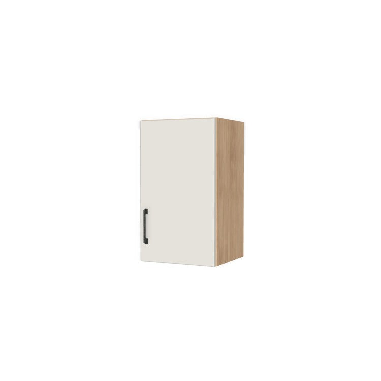 14" Wide x 24" High Wall Cabinet - (Hardrock Maple Melamine Boxes - Flat Panel Doors)