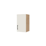 14" Wide x 24" High Wall Cabinet - (Hardrock Maple Melamine Boxes - Flat Panel Doors)