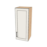 14" Wide x 34" High Wall Cabinet - (Hardrock Maple Melamine Boxes - Painted Doors)