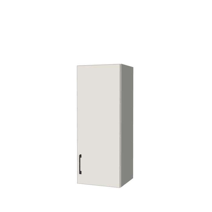 14" Wide x 36" High Wall Cabinet - (White Melamine Boxes - Flat Panel Doors)