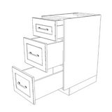 15" Wide Drawer Cabinet - Painted Doors