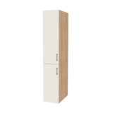 15" Wide Tall Pantry Cabinet - (Hardrock Maple Melamine Boxes - Flat Panel Doors) 24 D