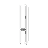 15" Wide Tall Pantry Cabinet - Painted Doors
