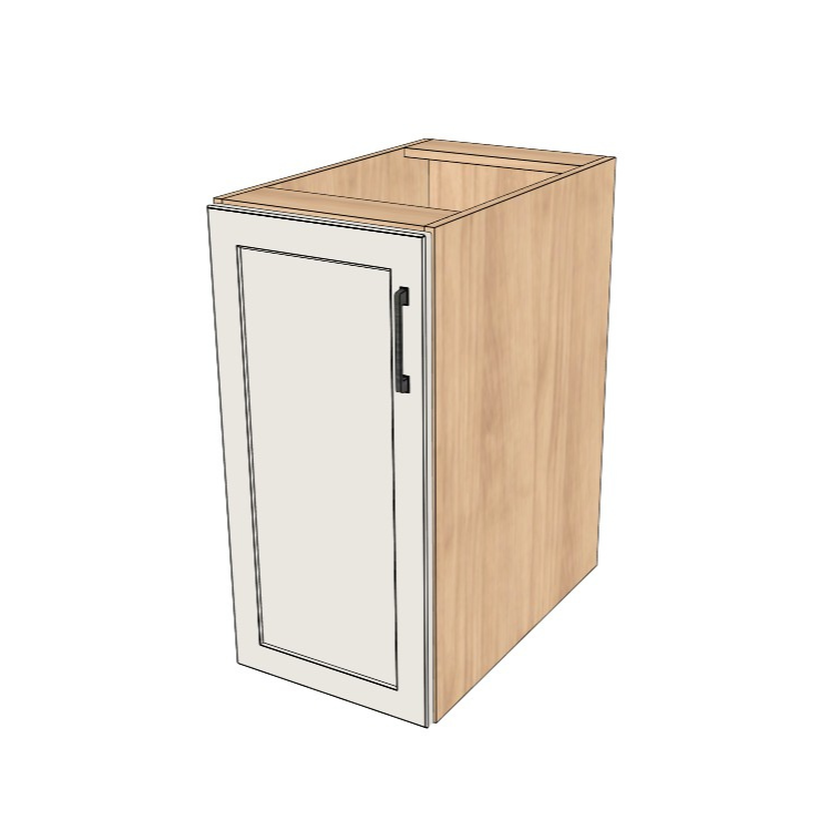 15" Wide Base Cabinet - (Hardrock Maple Melamine Boxes - Thermofoil Doors)