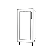 15" Wide Base Cabinet - Painted Doors