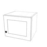 15" Wide x 12" High Wall Cabinet - (White Melamine Cabinets - Thermofoil Doors)