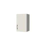 15" Wide x 24" High Wall Cabinet - (White Melamine Boxes - Flat Panel Doors)
