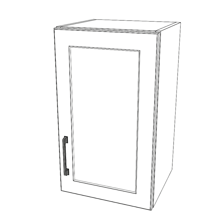 15" Wide x 24" High Wall Cabinet - Thermofoil Doors