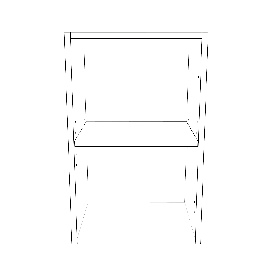 15" Wide x 24" High Wall Cabinet - Thermofoil Doors
