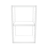 15" Wide x 24" High Wall Cabinet - Painted Doors