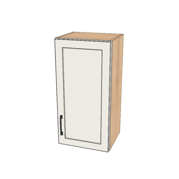 15" Wide x 30" High Wall Cabinet - (Hardrock Maple Melamine Boxes - Painted Doors)