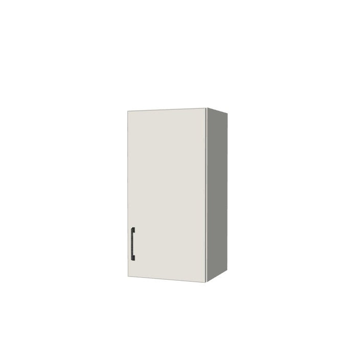15" Wide x 30" High Wall Cabinet - (White Melamine Boxes - Flat Panel Doors)