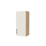 15" Wide x 34" High Wall Cabinet - (Hardrock Maple Melamine Boxes - Flat Panel Doors)