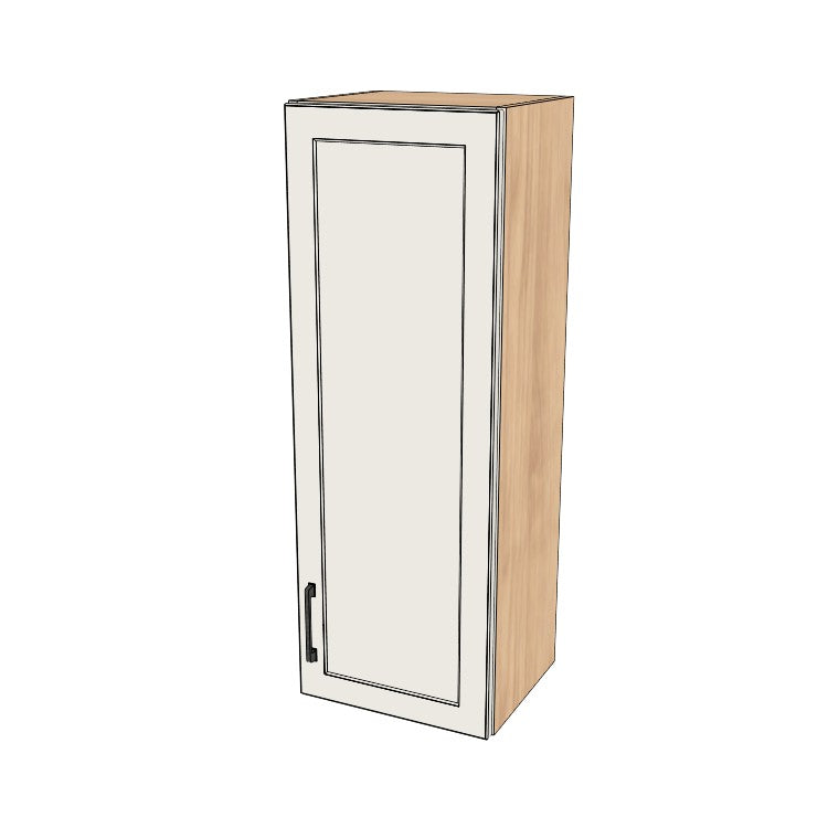 15" Wide x 42" High Wall Cabinet - (Hardrock Maple Melamine Boxes - Painted Doors)