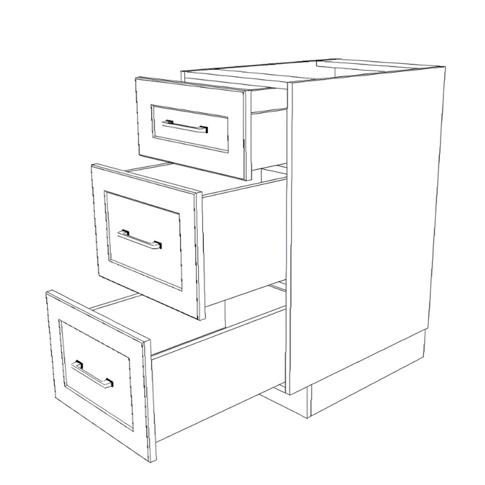 16" Wide Drawer Cabinet - Thermofoil Doors