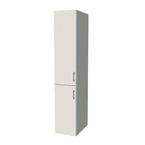 16" Wide Tall Pantry Cabinet - (White Melamine Boxes - Flat Panel Doors) 24 D