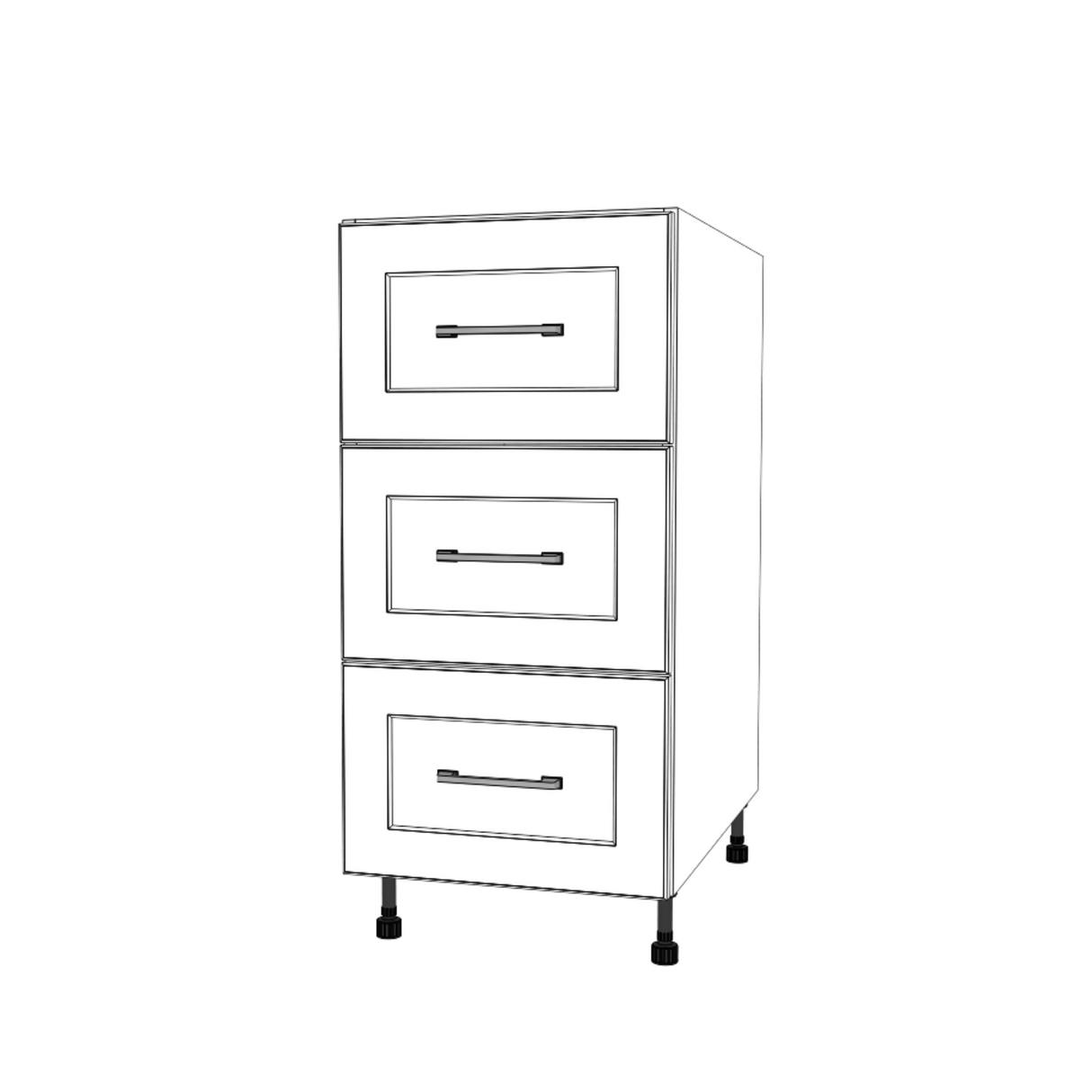 16" Wide Drawer Cabinet - Thermofoil Doors