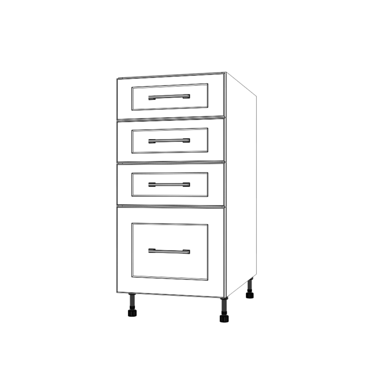 16" Wide Drawer Cabinet - Thermofoil Doors