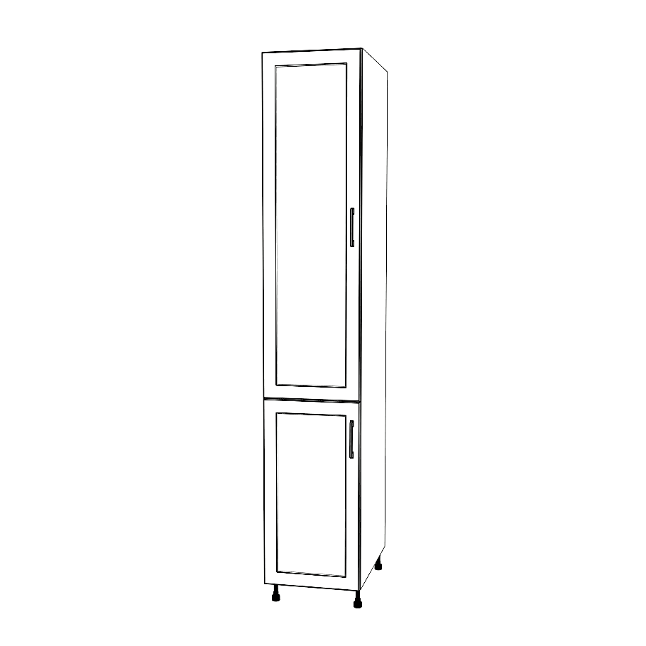 16" Wide Tall Pantry Cabinet - Painted Doors