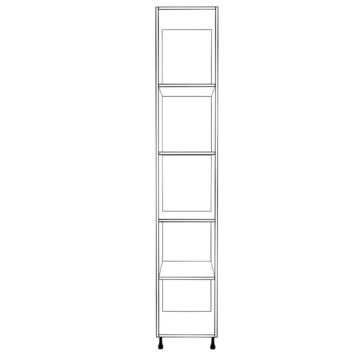 16" Wide Tall Pantry Cabinet - Painted Doors