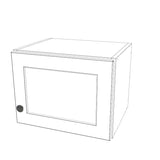 16" Wide x 12" High Wall Cabinet - (White Melamine Cabinets - Painted Doors)