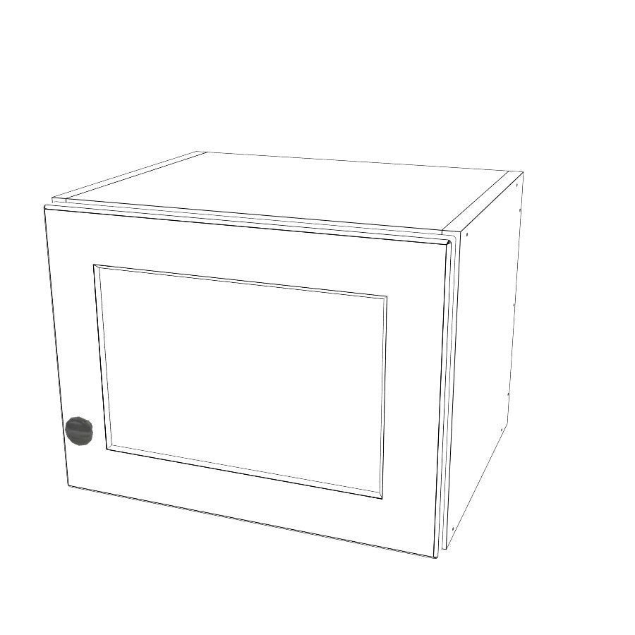 16" Wide x 12" High Wall Cabinet - (White Melamine Cabinets - Thermofoil Doors)