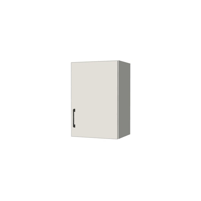16" Wide x 24" High Wall Cabinet - (White Melamine Boxes - Flat Panel Doors)