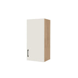 16" Wide x 34" High Wall Cabinet - (Hardrock Maple Melamine Boxes - Flat Panel Doors)