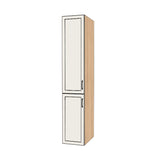 16" Wide Tall Pantry Cabinet - (Hardrock Maple Melamine Boxes - Painted Doors) 24 D