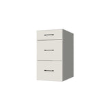 17" Wide Drawer Cabinet - (White Melamine Boxes - Flat Panel Doors)