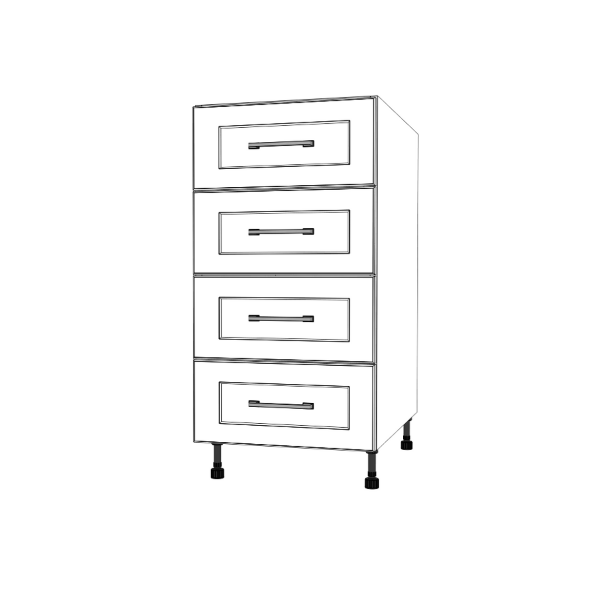 17" Wide Drawer Cabinet - Thermofoil Doors